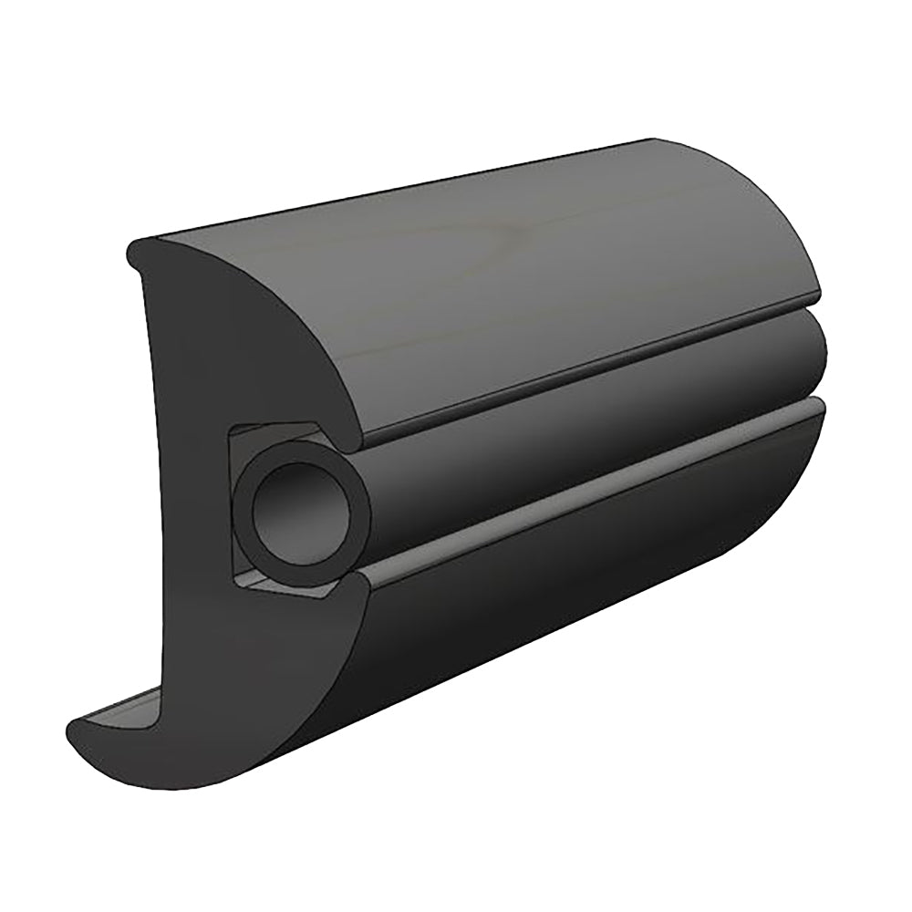 Taco Marine V11-2423Bka50-1 Flexible Vinyl Black Rub Rail 1-1/16" X 1-7/8" 50'L Image 1