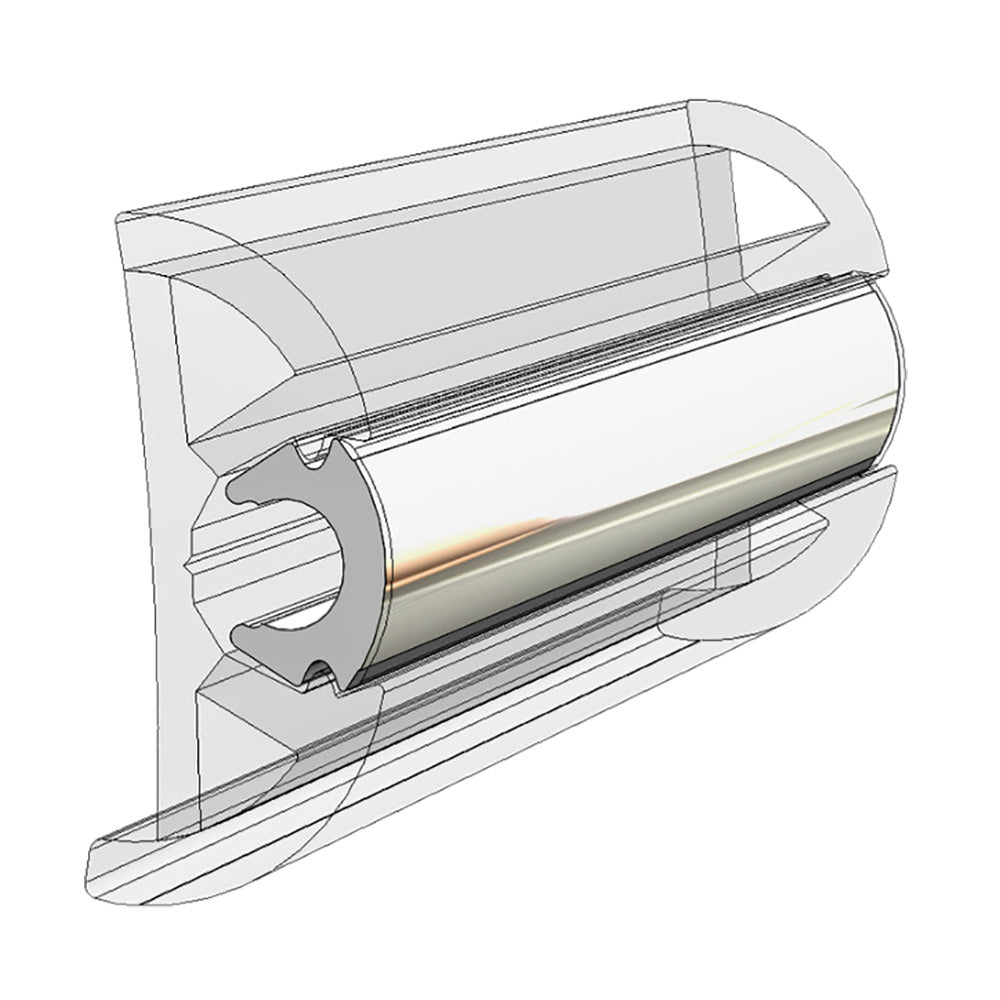 Taco Marine V12-0307Cp80 Rub Rail Insert Flexible Chrome 80'