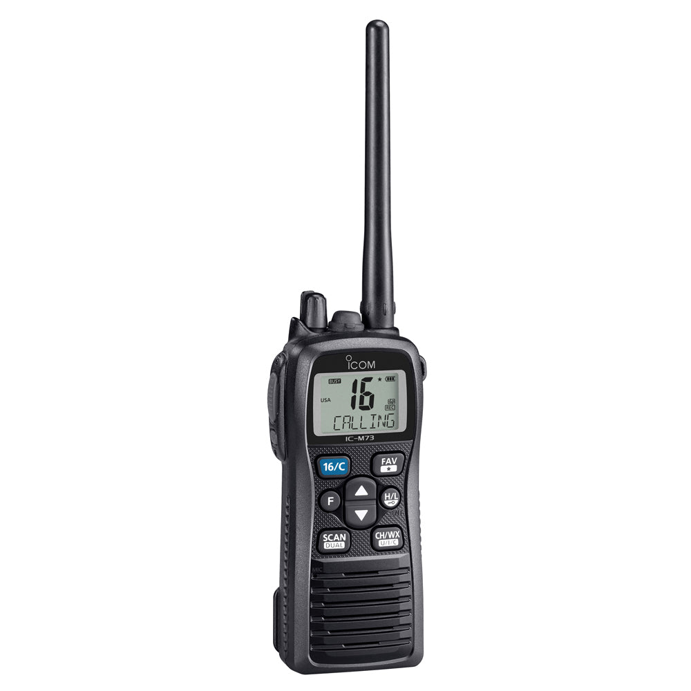Icom M73 51 Plus Handheld Vhf 6W Marine Radio Active Noise Cancelling And Voic Image 1