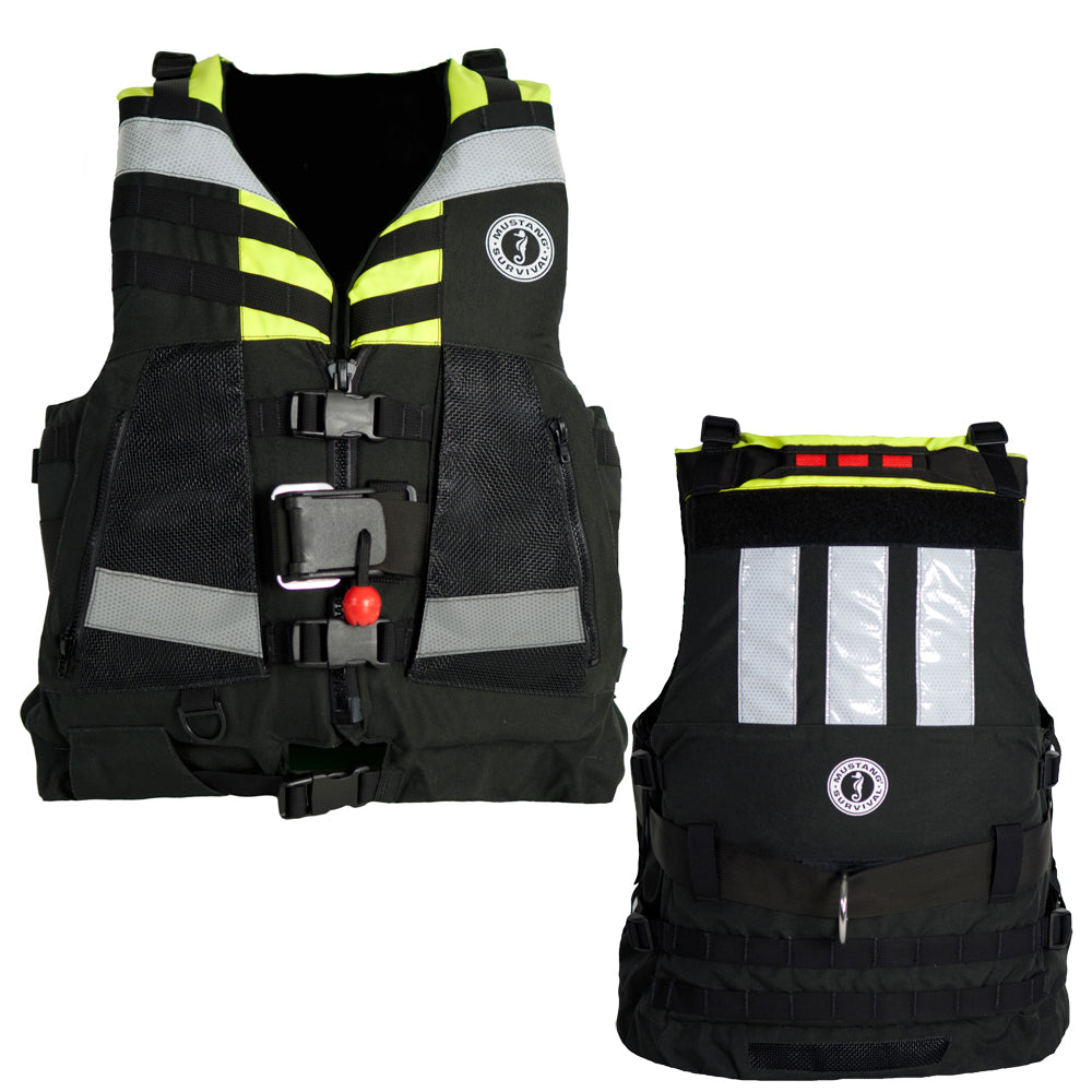 Mustang Survival Mrv15002-251-0-206 Swift Water Rescue Vest Fluorescent Yellow Image 1