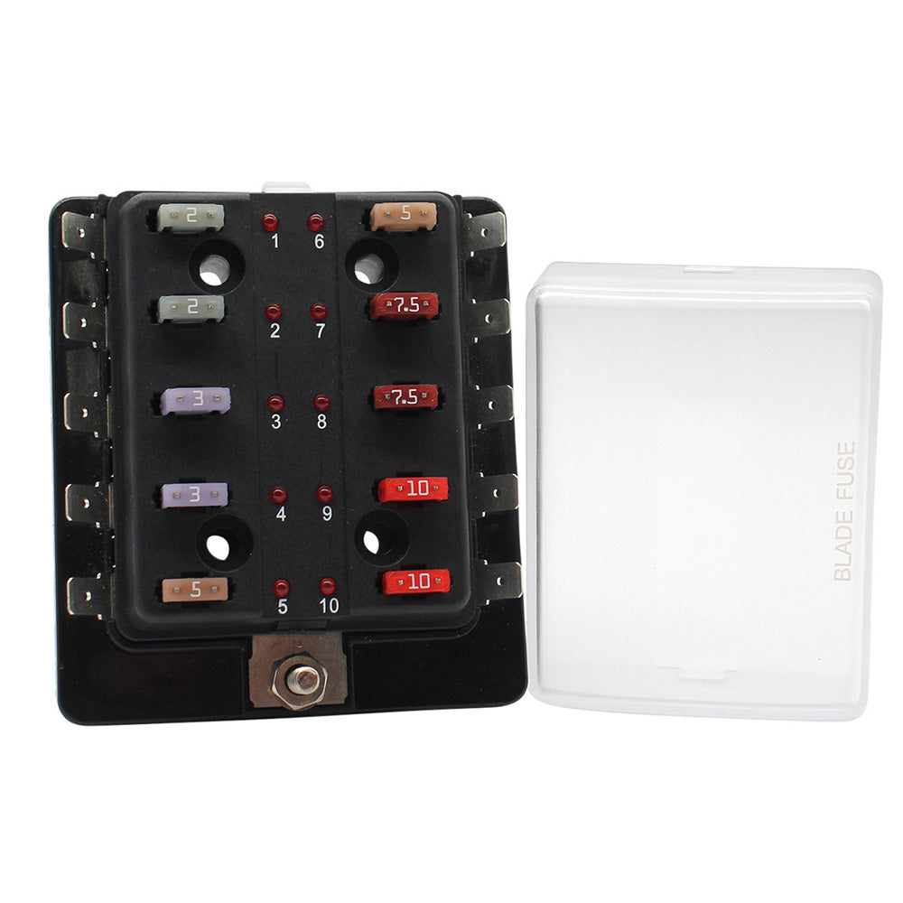 Cole Hersee 880026-Bp Standard 10 Mini Series Fuse Block Led Indicators Image 1