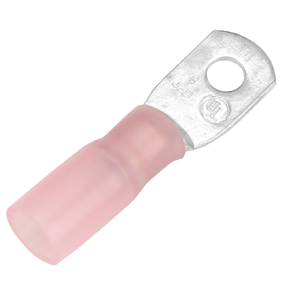 Pacer TE8-10R-25 8 AWG Heat Shrink Ring Terminal 10 Stud Size Image 1