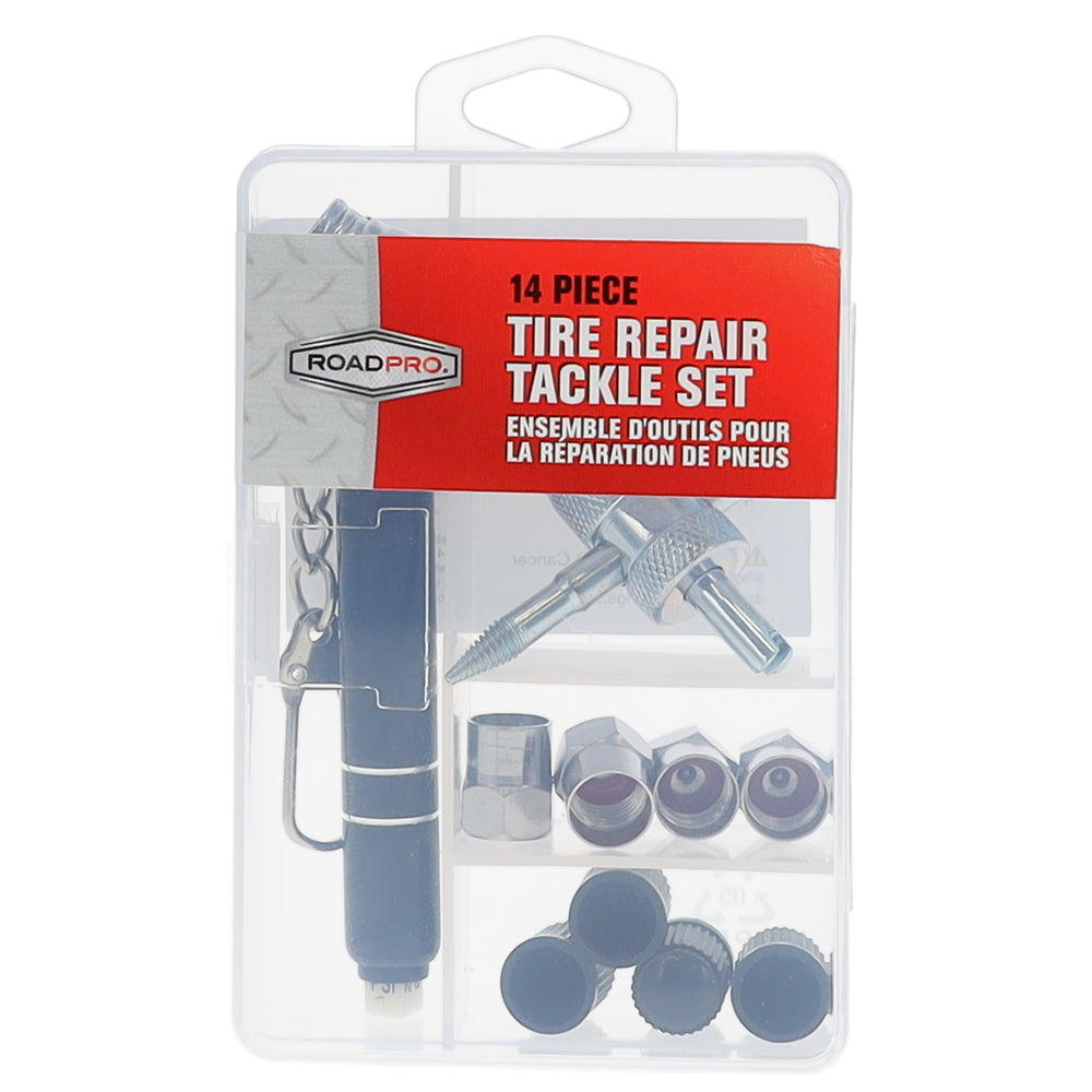 RoadPro 23TR001 4-Way Tire Valve Tool Stem Core Replacement Kit