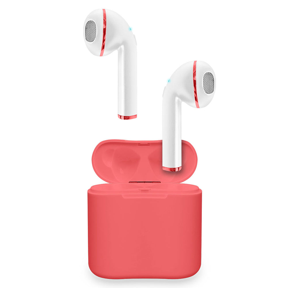Sentry BT960R Tw Earbuds Charging Case Coral Red Image 1