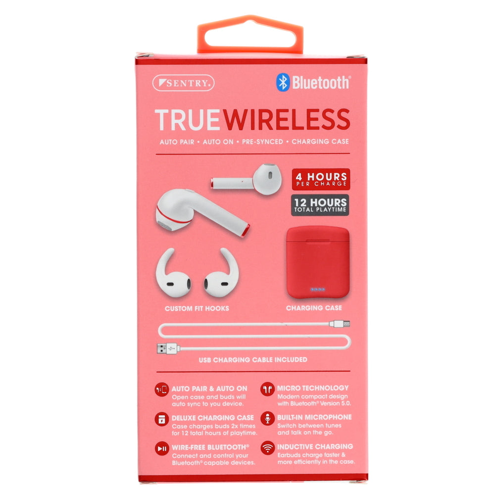 Sentry BT960R Tw Earbuds Charging Case Coral Red