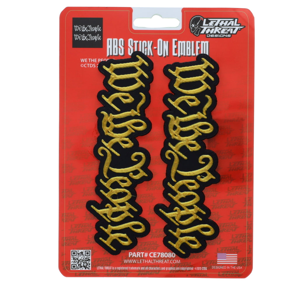 Lethal Threat CE78080 We The People ABS Emblem - Easy Peel n Stick Application Image 1
