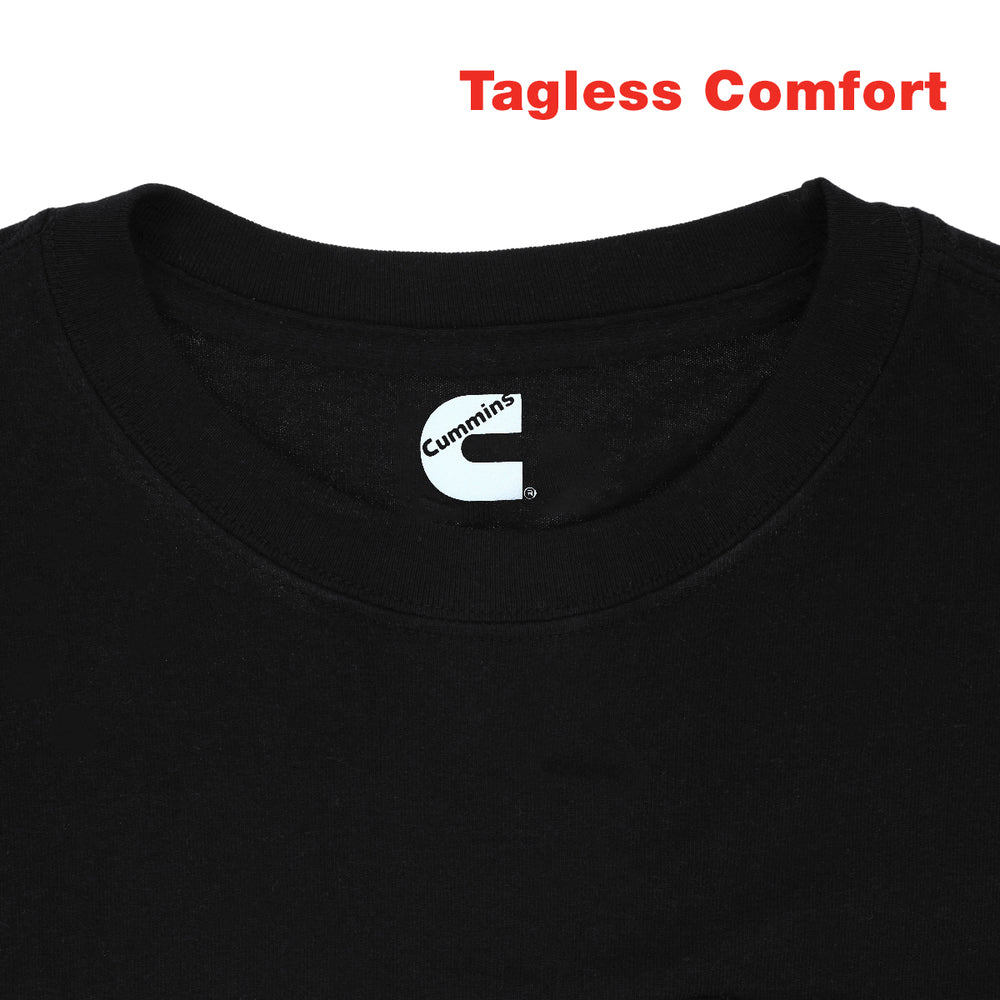 Cummins CMN4750 Unisex T-Shirt Short Sleeve Black Cotton Pocket Tee 3Xl