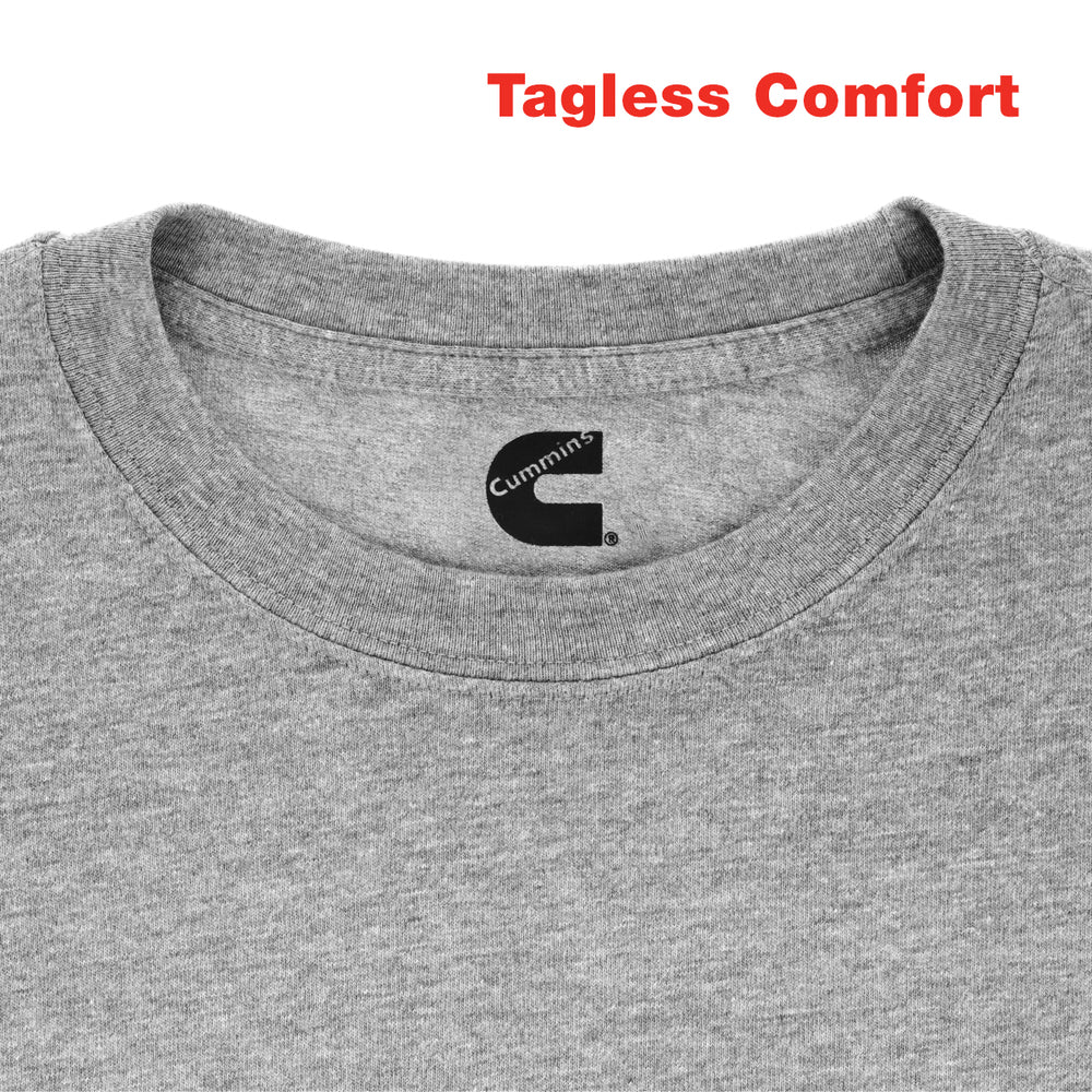 Cummins CMN4766 Unisex T-Shirt Short Sleeve Sport Gray Cotton Blend Tagless Tee