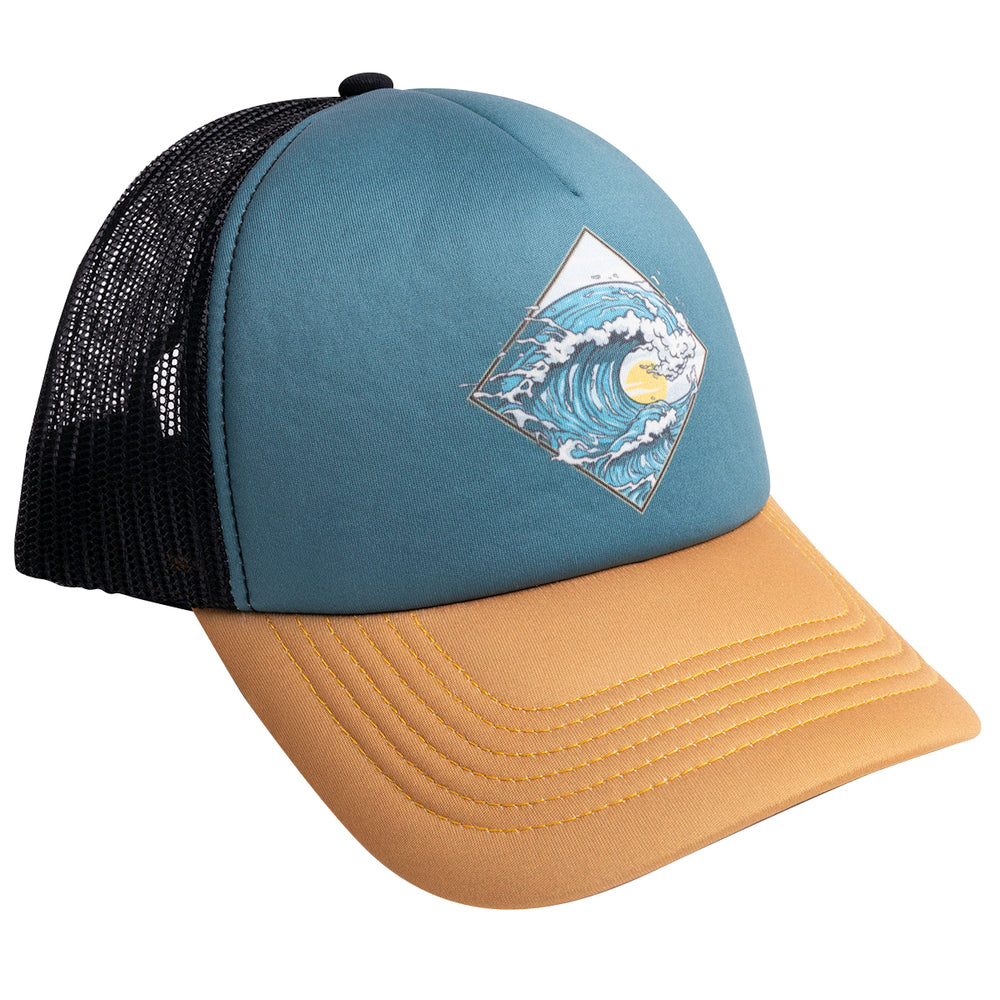 Easter Island EICAPWAVE1 Wave Cap Teal Mesh Back Adjustable Snap Image 1