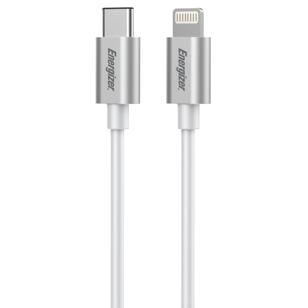 Energizer ENGUSL6WH 4Ft Metal Tips Type-C To Lightning Cable Image 1