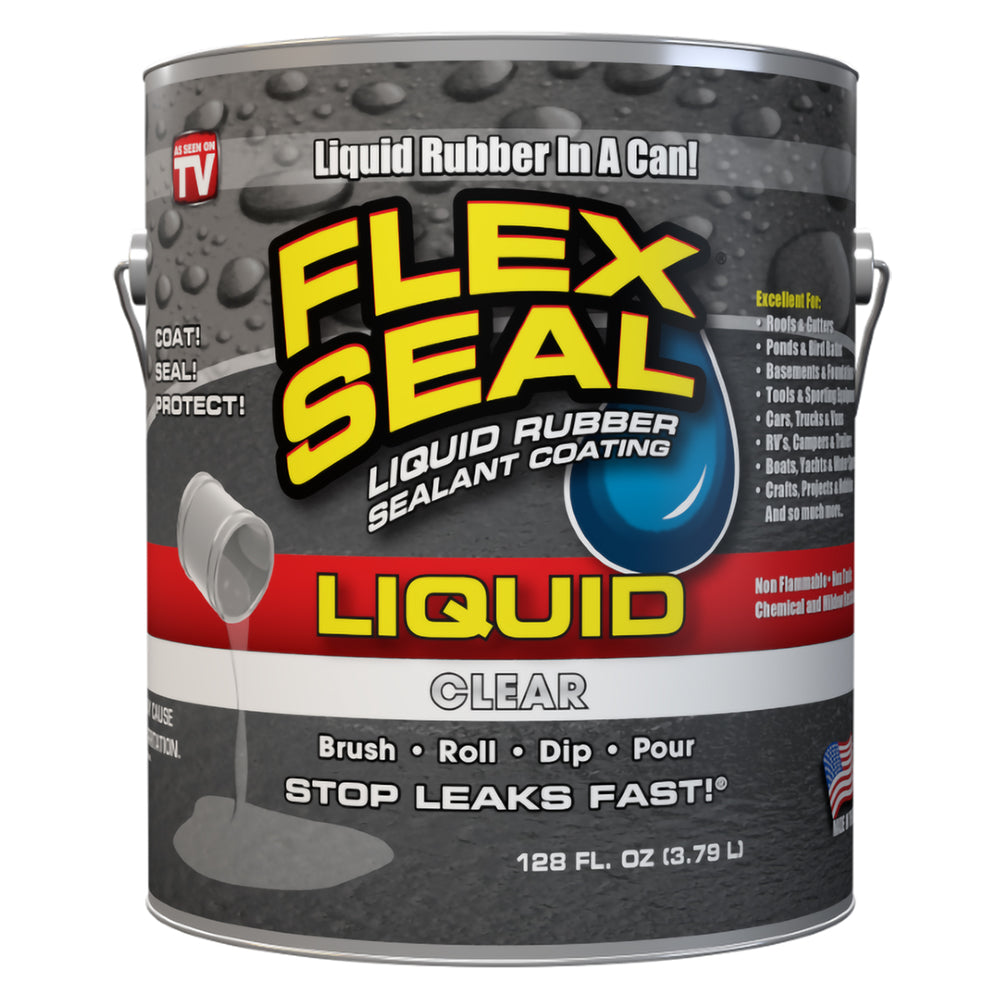 Flex Seal FSLFSCLRR01 Liquid 1 Gal Clear - Watertight Rubber Coating Image 1