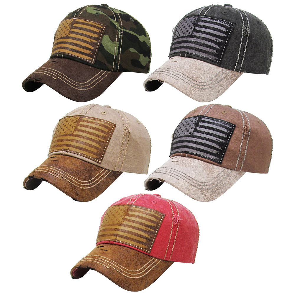 KB Ethos KBVT1042 Cap Faded Flag Assorted Image 1