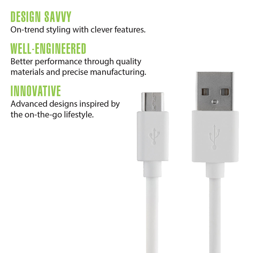 ROVE RV06102 4Ft Micro To Usb Cable Charging Cord And Sync