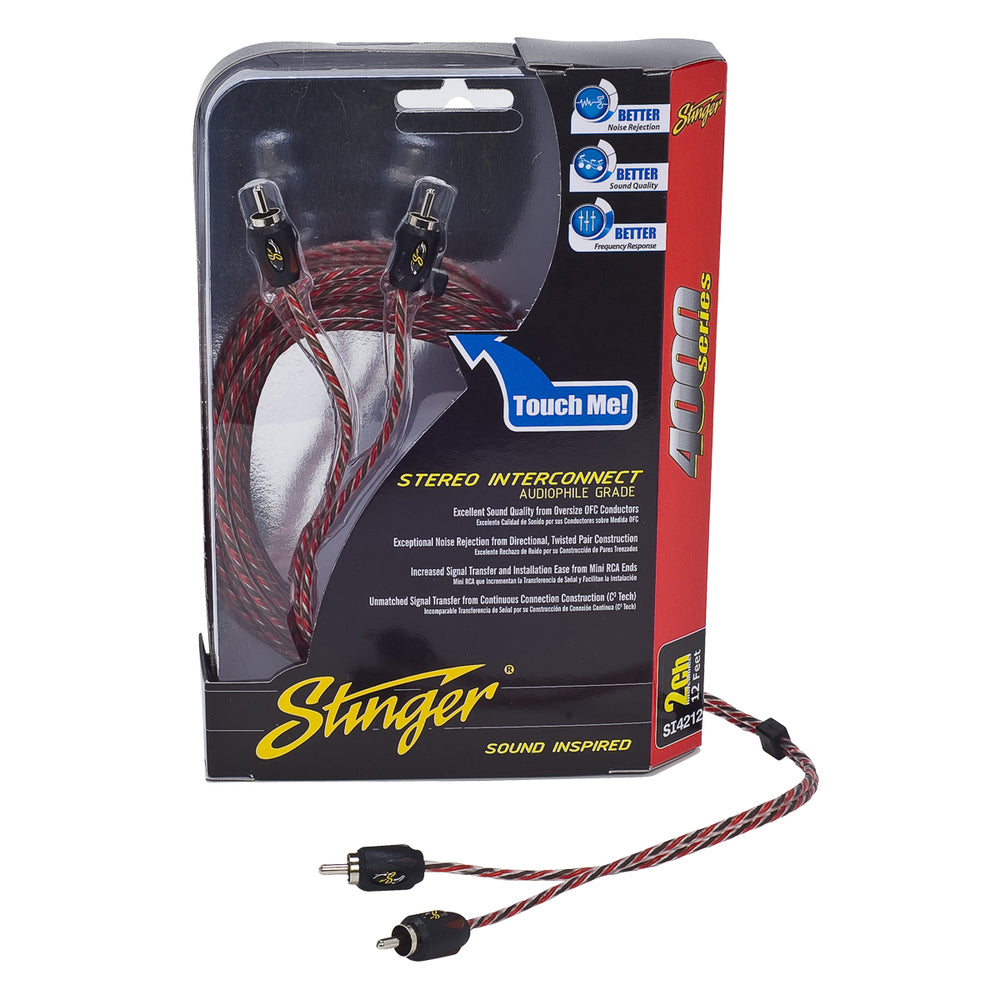 Stinger SI426 6'RCA 2Ch Twisted Pair 4000 Series Interconnect Cable Image 1