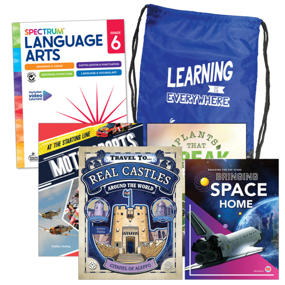 Carson Dellosa CD-745415 Language & Literacy Backpack Grade 6 Image 1