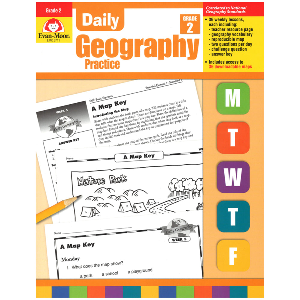 Evan-Moor EMC3711 Daily Geography Practice Book Grade 2 Image 1
