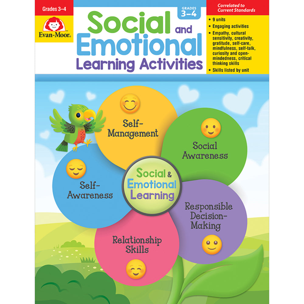Evan-Moor EMC6097 Social and Emotional Learning Activities for Grades 3-4 Image 1