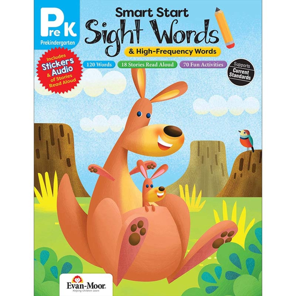 Evan-Moor EMC9287 PreK Sight Words & High-Frequency Book Image 1