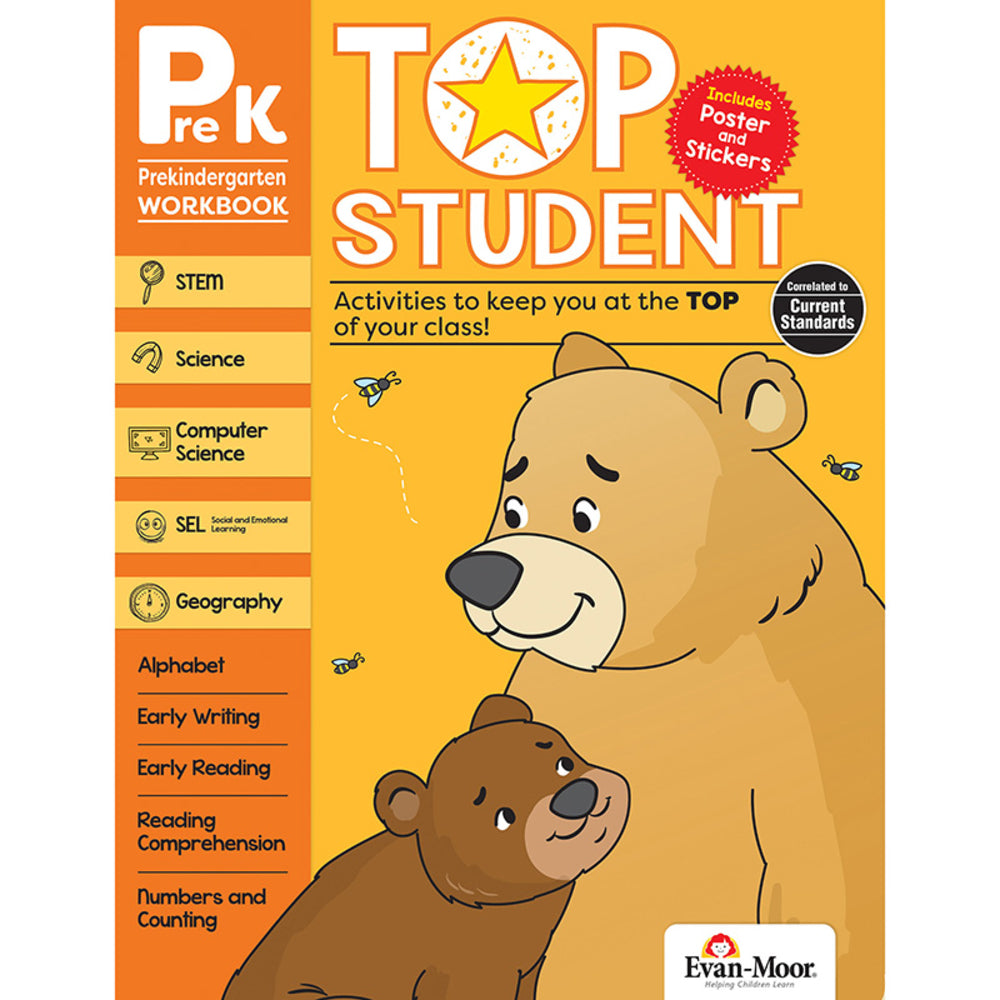 Evan-Moor EMC9319 Prek Activity Book for Top Students Image 1