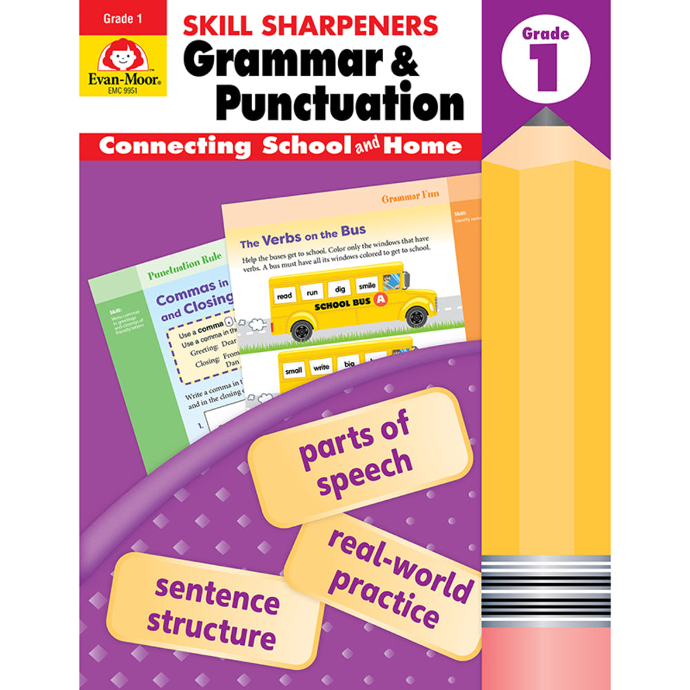 Evan-Moor EMC9951 Grammar and Punctuation Activity Book Grade 1 Image 1