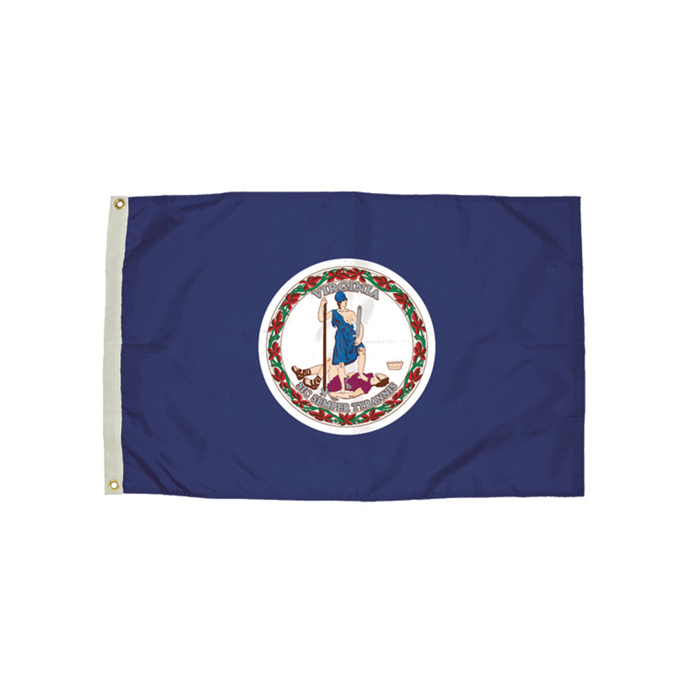 FLAGZONE LLC FZ-2452051 3X5' Nylon Virginia Flag Heading And Grommets Image 1