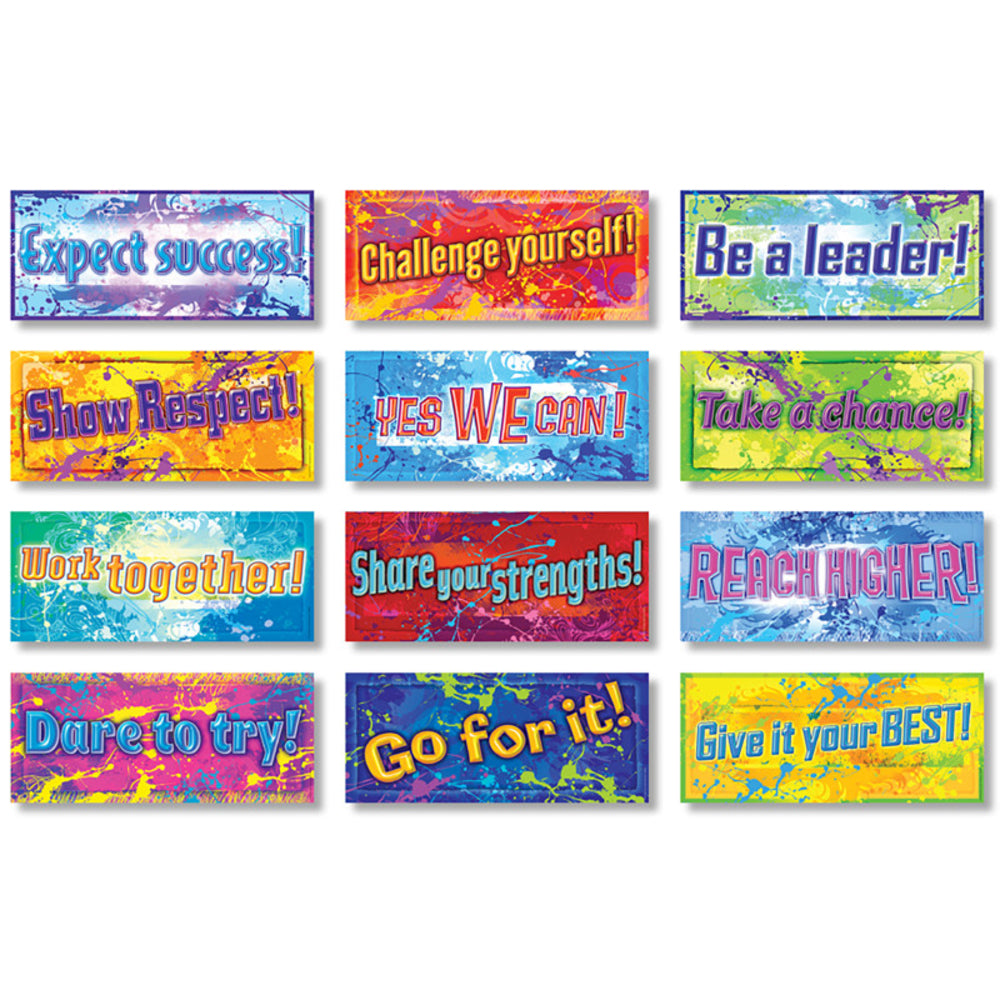 North Star Teacher Resource NST3050 Positive Messages Posters Set - 12 Motivational Posters Image 1