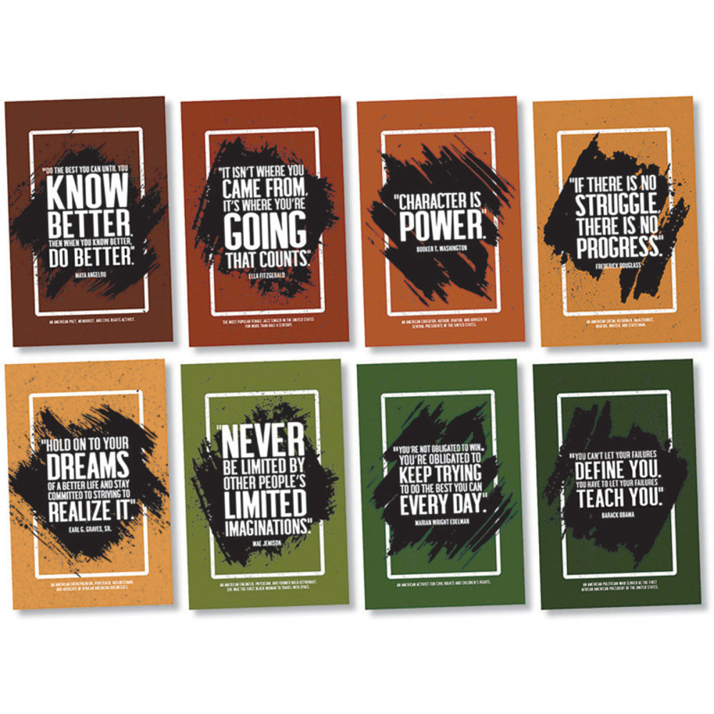 North Star Teacher Resource NST3503 African American Inspirational Quotes Posters - Set of 8 Image 1