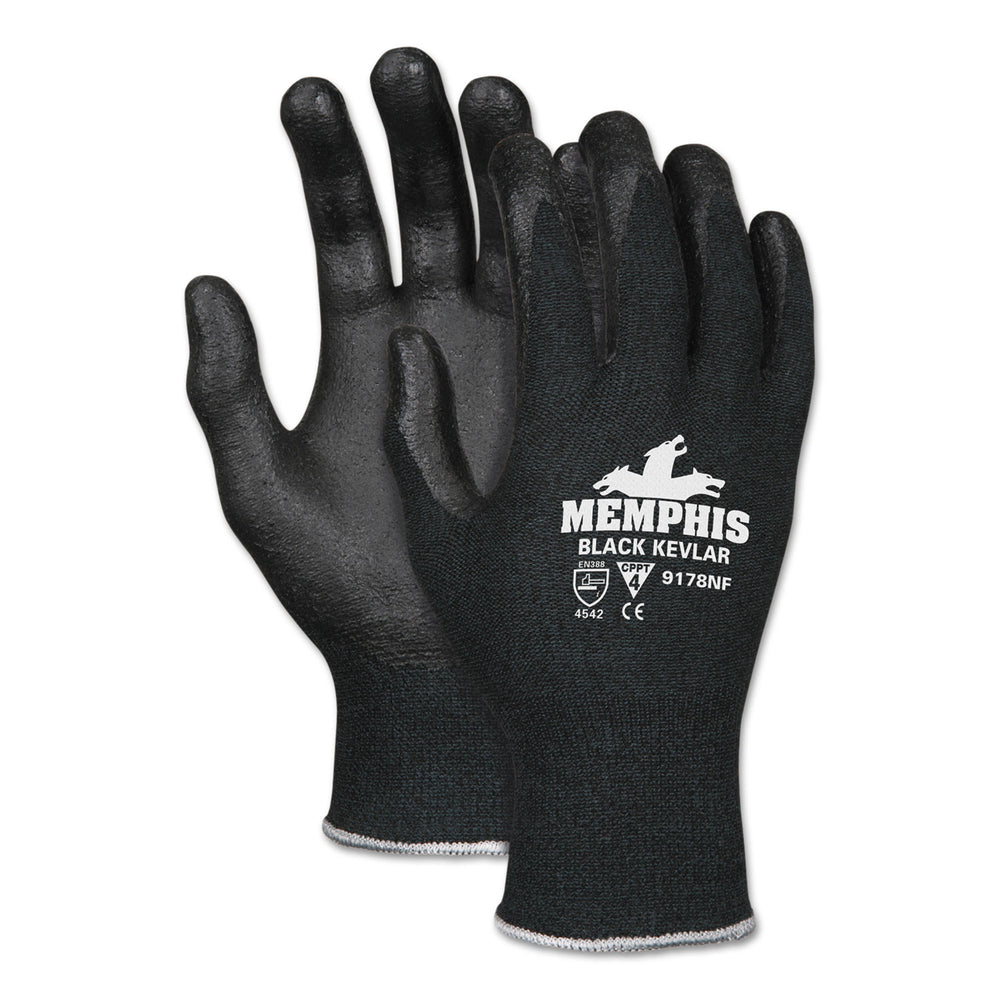 DuPont Kevlar Gloves 9178Nf, Large, Black, Cut and Abrasion Resistant Image 1