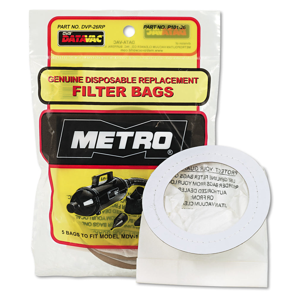Metropolitan Vacuum Cleaner Co Dvp-26Rp 5Pk Disposable Replacement Bags Image 1