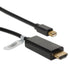 QVS MDPH-03Bk Mini DisplayPort/Thunderbolt to HDMI Cable - 3ft Image 1