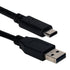 Qvs Cc2231B-1M 1M Usb-C To Usb-A Superspeed 10Gbps 60Watt Sync And Power Cable Image 1