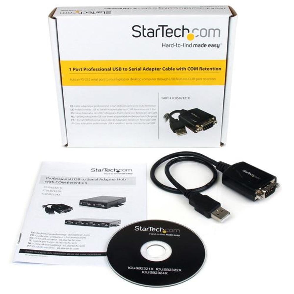 Startech.com ICUSB2321X Add One Serial RS-232 Port COM Retention to Any Laptop
