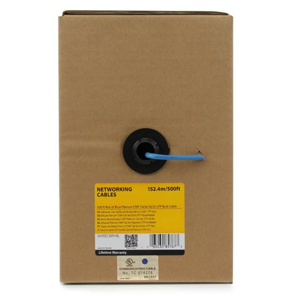 StarTech.com WIR5ECMPBL StarTech Cable 1000feet Roll of Blue Plenum CMP Cat5e
