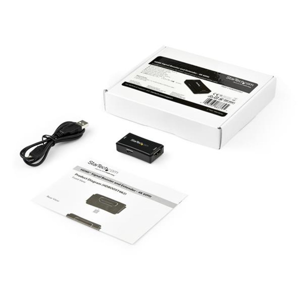 Startech.Com Hdboost4K2 45Ft Hdmi Signal Booster 4K 60Hz Usb Powered 7.1Audio