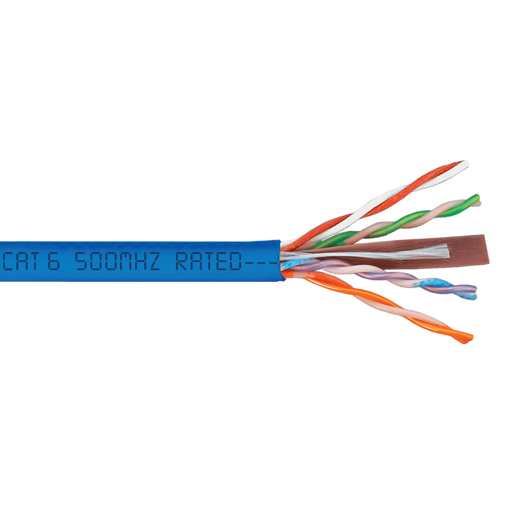 Icc ICCABP6VBL Cat 6 500 Utp Solid Cable 23G 4P Cmp Blue - Ethernet Patch Cord Image 1