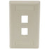 Hubbell IFP12EI Face Plate - 2 Port Single Gang Electric Ivory Image 1