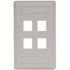 Hubbell IFP14OW Face Plate - 4 Port Single Gang Office White Image 1
