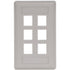 Hubbell IFP16OW Face Plate 6 Port Single Gang Office White Image 1