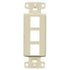 Hubbell NS613W Netselect 1-Gang 3-Port Decorator Frame - White Image 1