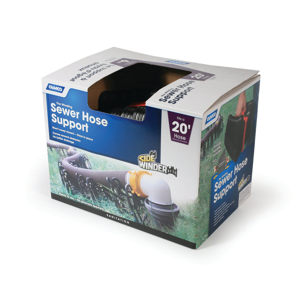 Camco 43051 Sidewinder Plastic Sewer Hose Support 20' Image 1
