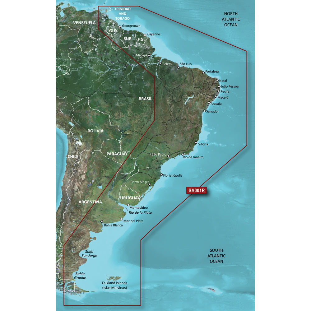 Garmin 010-C1062-20 BlueChart g3 HD HXSA001R South America East Coast Image 1