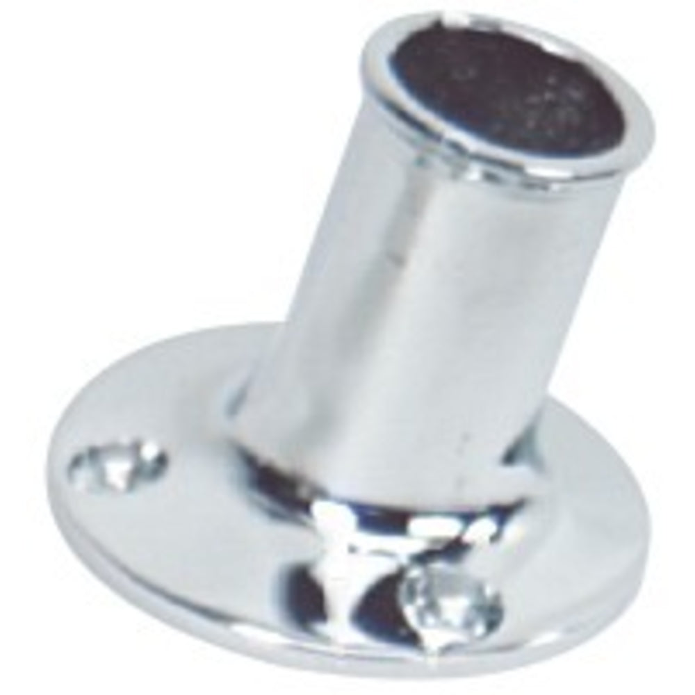 WHITECAP IND S-5003C C.P. Brass Flagpole Socket 1-1/4' Image 1