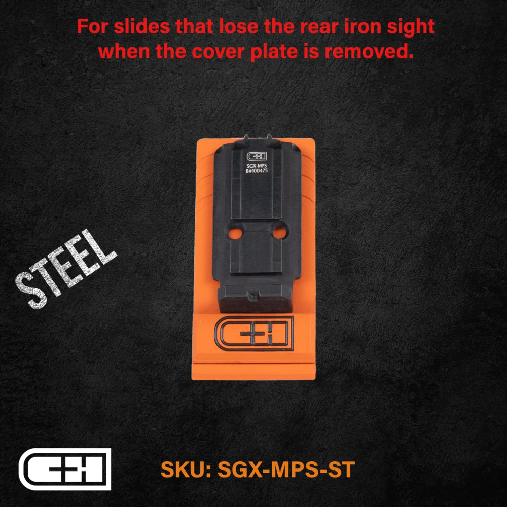 C&H Precision SGX-MPS-ST Optics Adapter Plate for Sig P320 X-Series/Legion with Romeo1PRO/DPP Cut Image 1