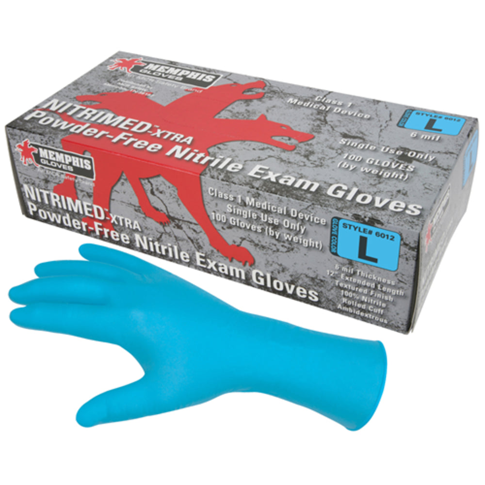 MCR Safety 6012M Nitrile Gloves Xtra Long 12"" Image 1