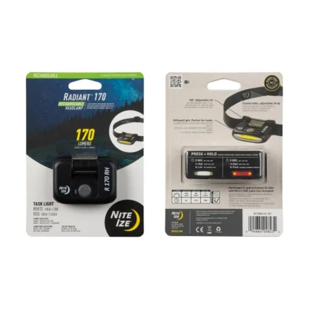 Nite-Ize R170RH-29-R7 Headlamp: Rechargeable 170 Lumens Dual-Color LED Image 1