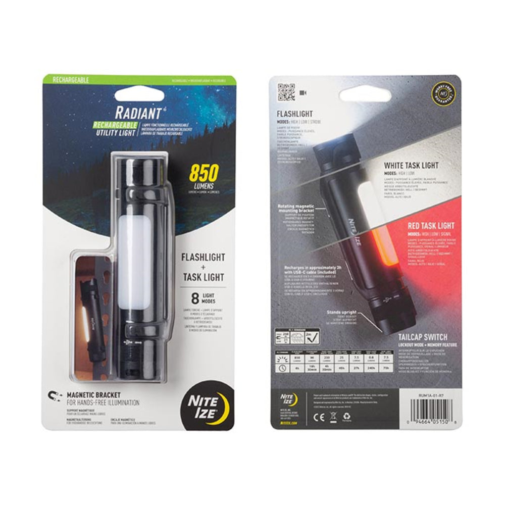 Nite-Ize RUM1A-01-R7 Radiant Rechargeable Utility Light with 850 Lumens Image 1