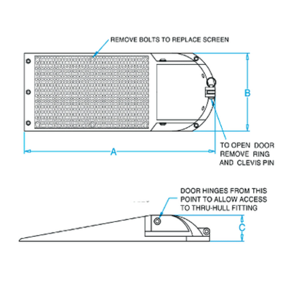 APHS SERIES EXTERNAL HULL STRAINER W/ACCESS DOOR (GROCO)
