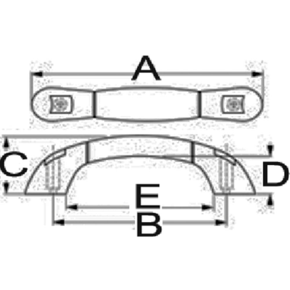 Sea-Dog 227560-1 Pvc Coated Grab Handle Black 9-3/4""