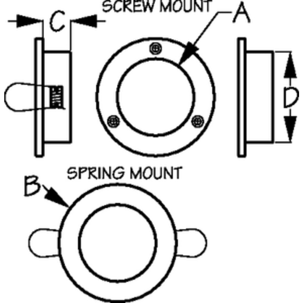 Sea-Dog 404230-3 Led Overhead Light Brushed Finish 60 Lumens Clear Lens Stamped