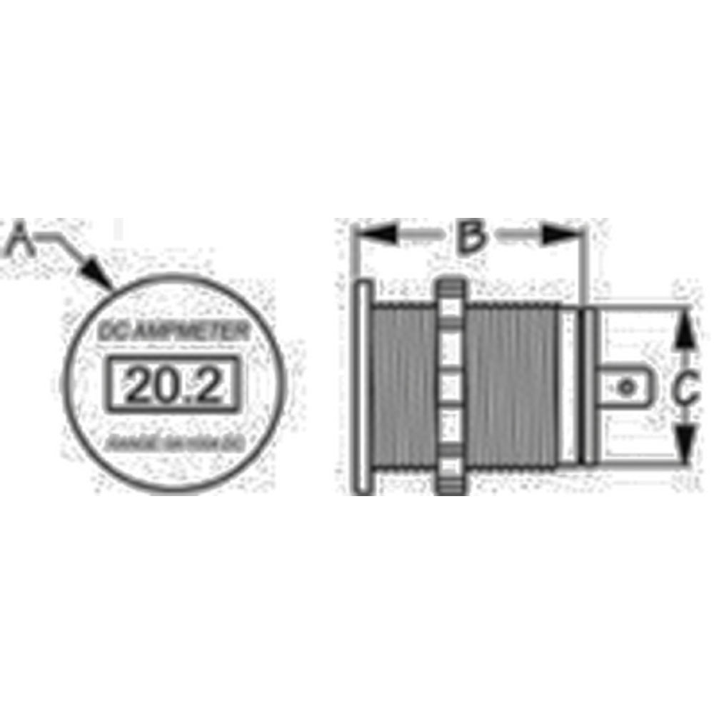 Sea-Dog 421620-1 Round Oled Dc Amp Meter 0 Amp-100